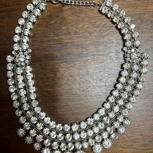 Silver costume jewelry necklace